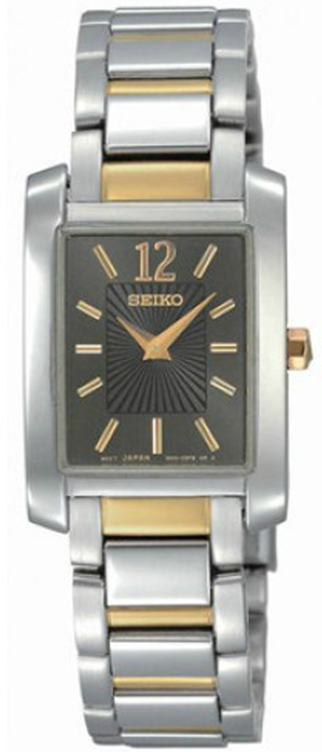 Seiko Women's Grey Dial Two-Tone Watch SUJG15 