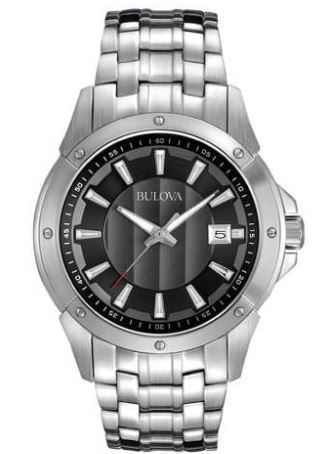 Bulova Men's Two Tone Dial Silver Tone Watch 96B169