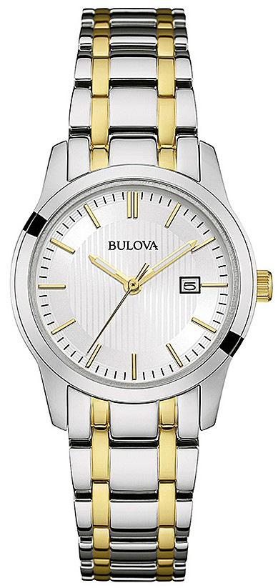 Bulova Women's Silver Dial Two Tone Watch 98M122