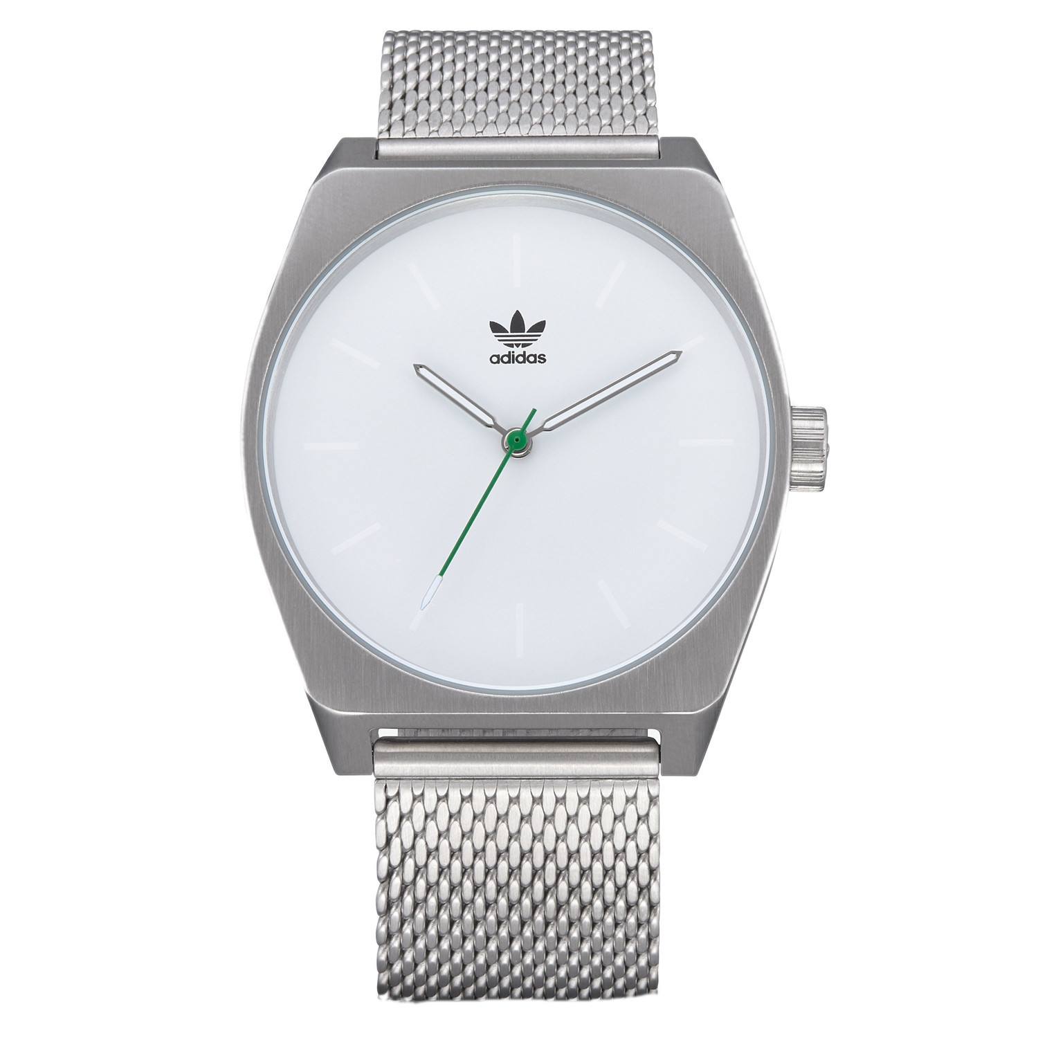 Adidas Men's Process M1 White Dial Mesh Stainless Steel Watch Z02 3244-00