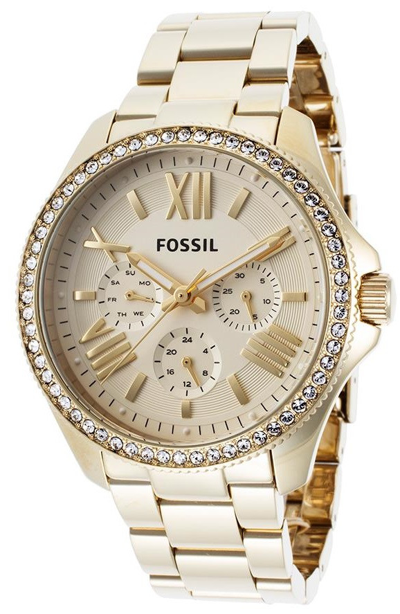 Fossil Women's Cecile Champagne Dial Gold Tone Watch AM4482 