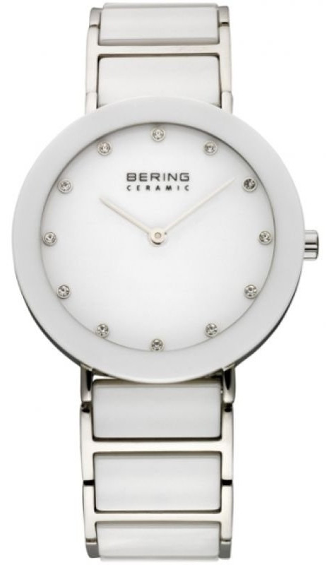 Bering Women's Ceramic White Dial Two Tone Stainless Steel Watch 11434-754
