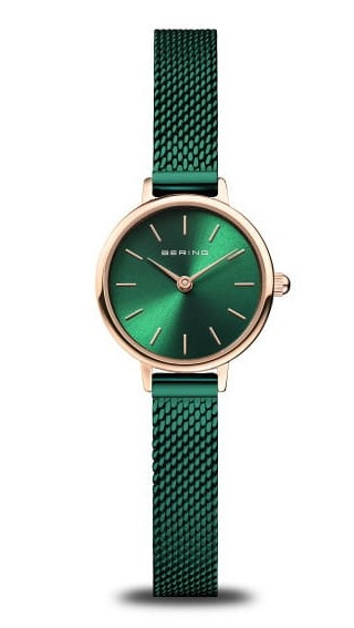 Bering Women's Classic Green Dial Green Stainless Steel Watch 11022-868