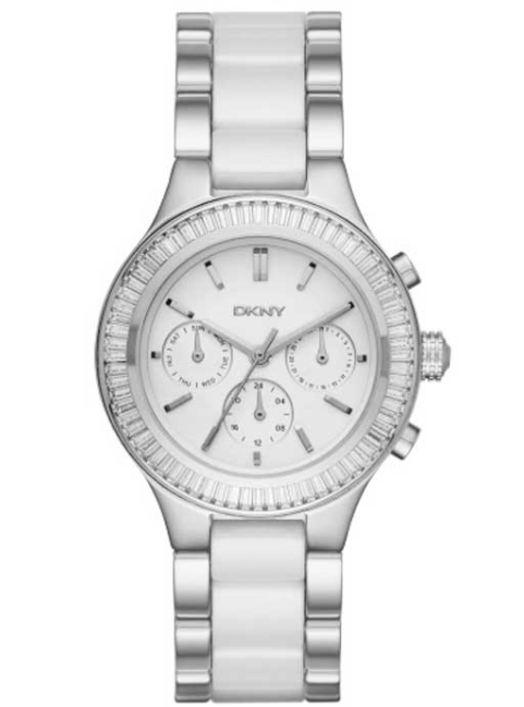 DKNY Women's Chambers White Dial Two Tone Watch NY2497