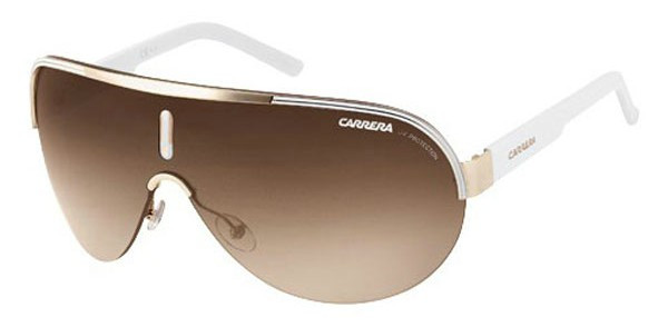 Carrera Unisex Aviator Half-Rim White Gold Tone Sunglasses CARRERA 35 DLA/JD
