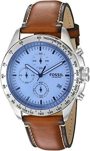 Fossil Men's Sport 54 Chronograph Brown Leather Watch CH3022