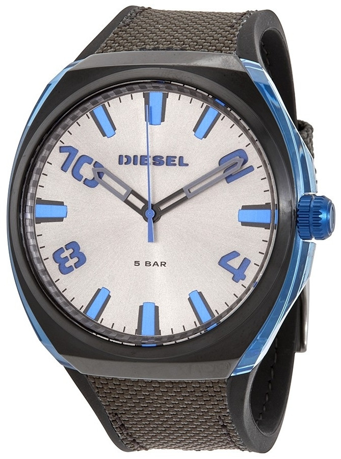 Diesel Men's Stigg Grey Dial Black Nylon Watch DZ1885