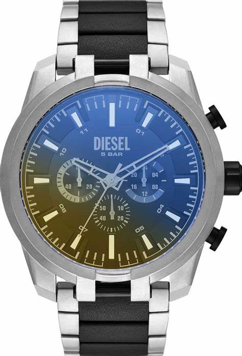 Diesel Men's Split Chronograph Black Stainless Steel Watch DZ4587