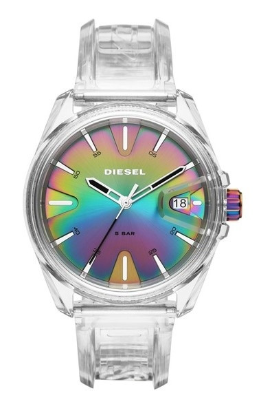 Diesel Unisex MS9 Rainbow Dial Transparent Watch DZ1926