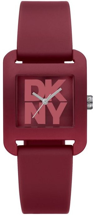 DKNY Women's City Sport 3-Hand Dark Red Silicone Band Analog Watch DK1L002P0035