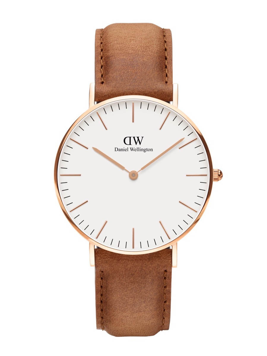 Daniel Wellington Women's Durham Brown Leather Rose Gold DW00100111