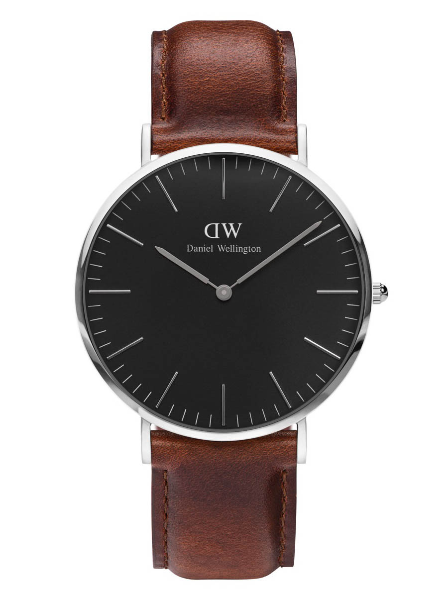 Daniel Wellington Men's St Mawes Brown Leather Silver DW00100130