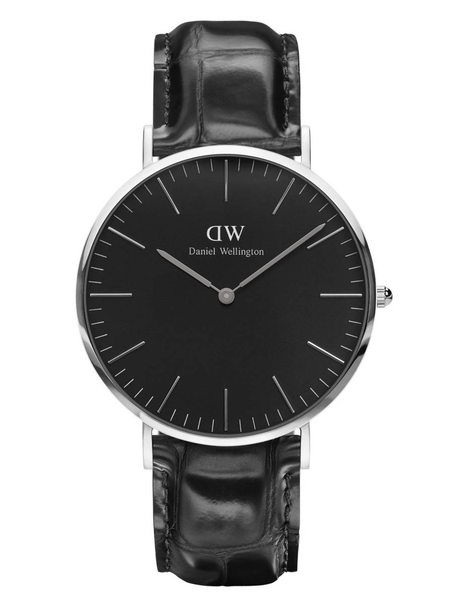 Daniel Wellington Men's Reading Black Leather Silver DW00100135