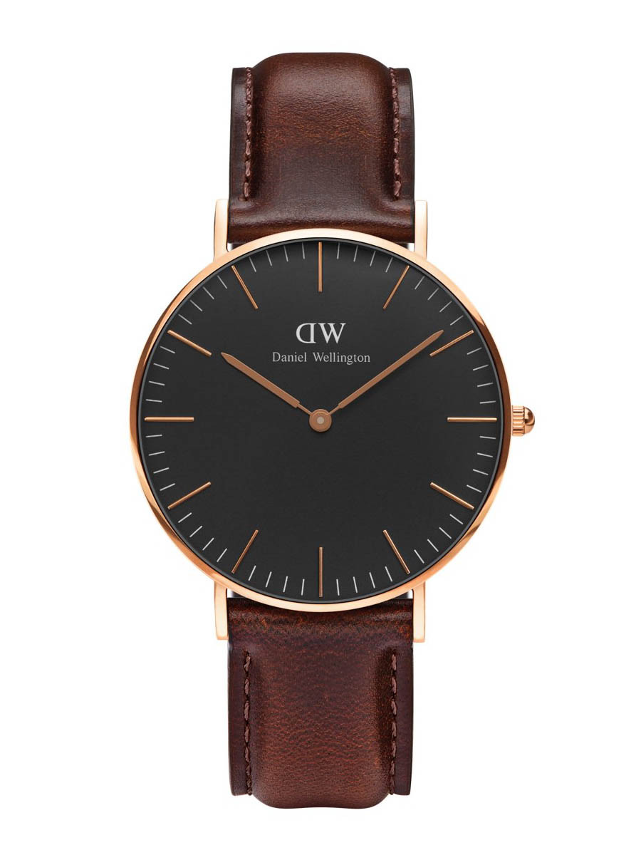 Daniel Wellington Women's Bristol Brown Leather Rose Gold DW00100137
