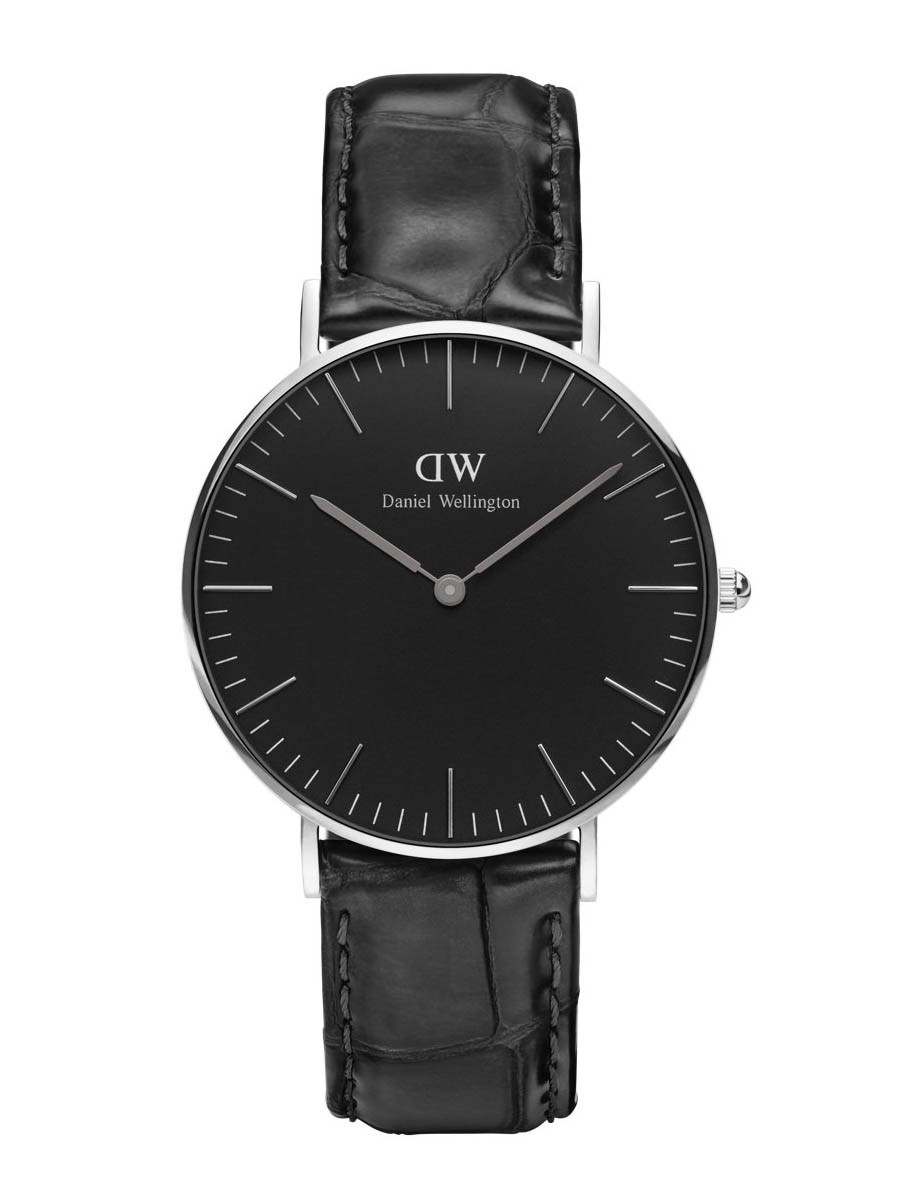 Daniel Wellington Women's Reading Black Leather Silver DW00100147