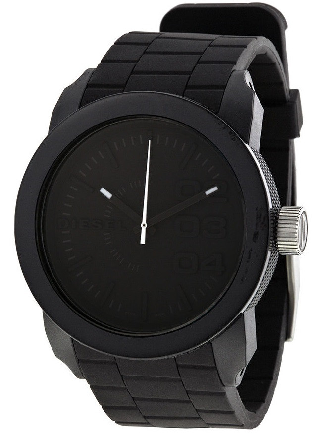 Diesel Unisex Black Dial Black Silicone Strap Watch DZ1437 