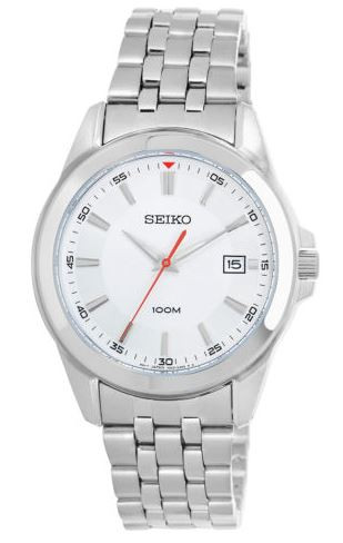 Seiko Men's Silver Dial Stainless Steel Watch SGEG83