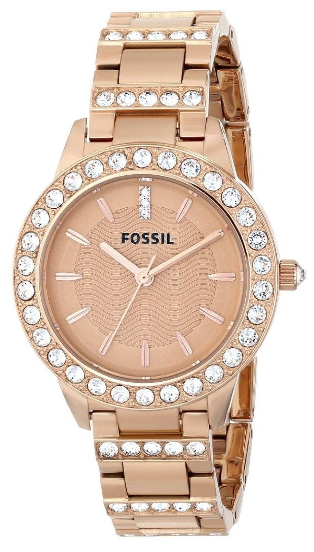Fossil Women's Jesse Rose Gold Dial Watch ES3020 