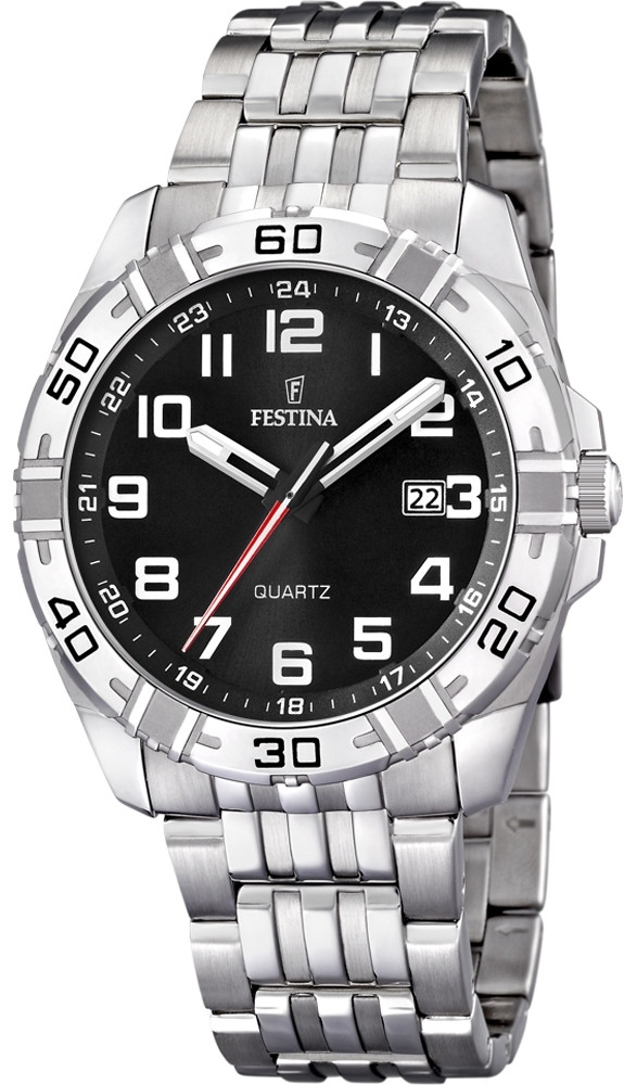 Festina Men's Gift Set Black Dial Stainless Steel Watch F16495/2
