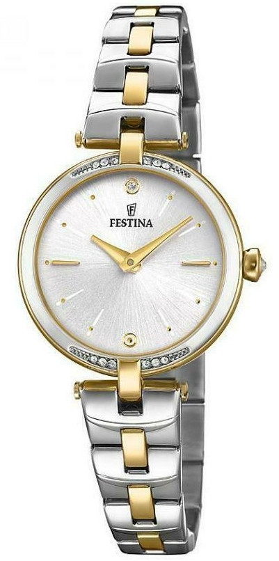 Festina Women's Petite Silver Dial Two Tone Stainless Steel Watch F20308/1