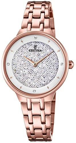 Festina Women's Mademoiselle Crystal Dial Rose Gold Stainless Steel Watch F20384/1