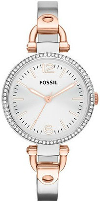 Fossil Women's Georgia Silver Stainless-Steel Watch ES3447