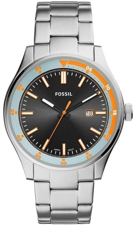 Fossil Men's Belmar Black Dial Stainless Steel Watch FS5534