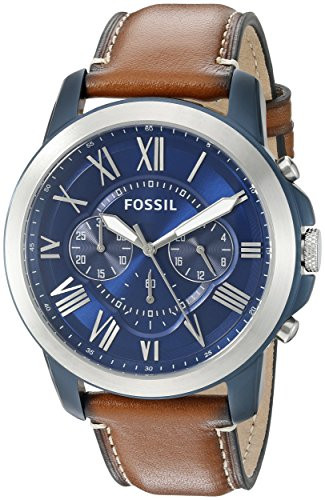 Fossil Men's Grant Chronograph Light Brown Leather Watch FS5151