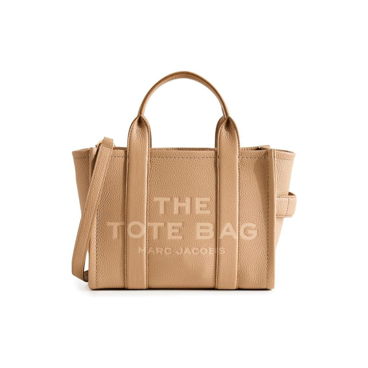 MARC JACOBS Women's The Leather Small Tote Bag in Camel H009L01SP21-230