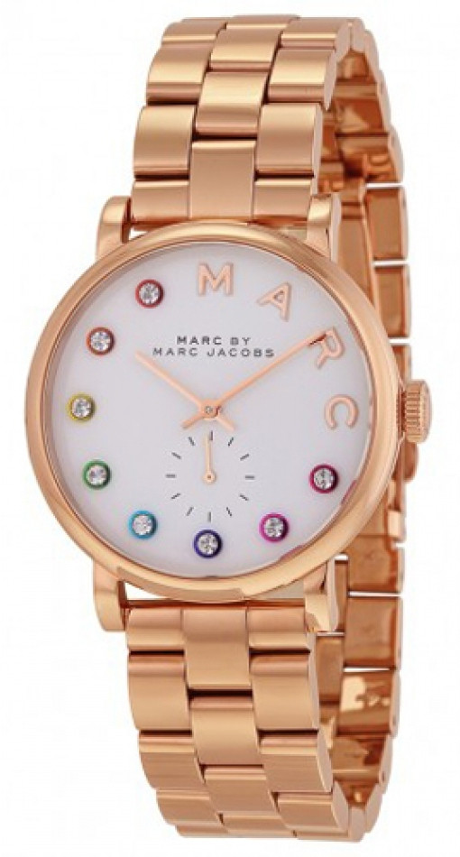 Marc by Marc Jacobs Women's Baker White Dial Rose Gold Tone Stainless Steel MBM3441