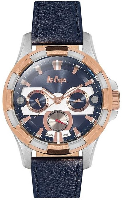 Lee Cooper Men's Blue Multi Function Dial Blue Leather Watch LC06248.599
