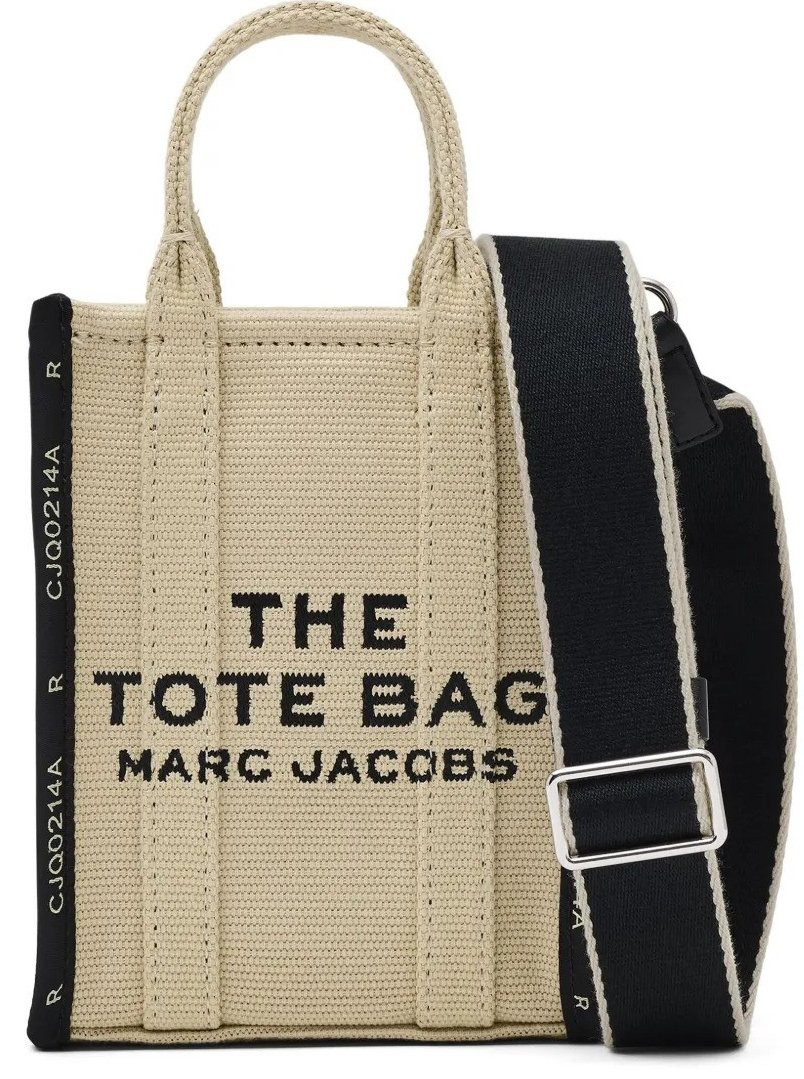 MARC JACOBS Women's The Jacquard Cross-body Mini Tote Bag in Beige Sand 2R3HCR027H01-263