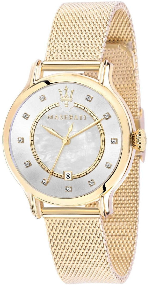 face of Maserati Women's Mother of Pearl Dial Gold Stainless Steel Epoca Watch R8853118502