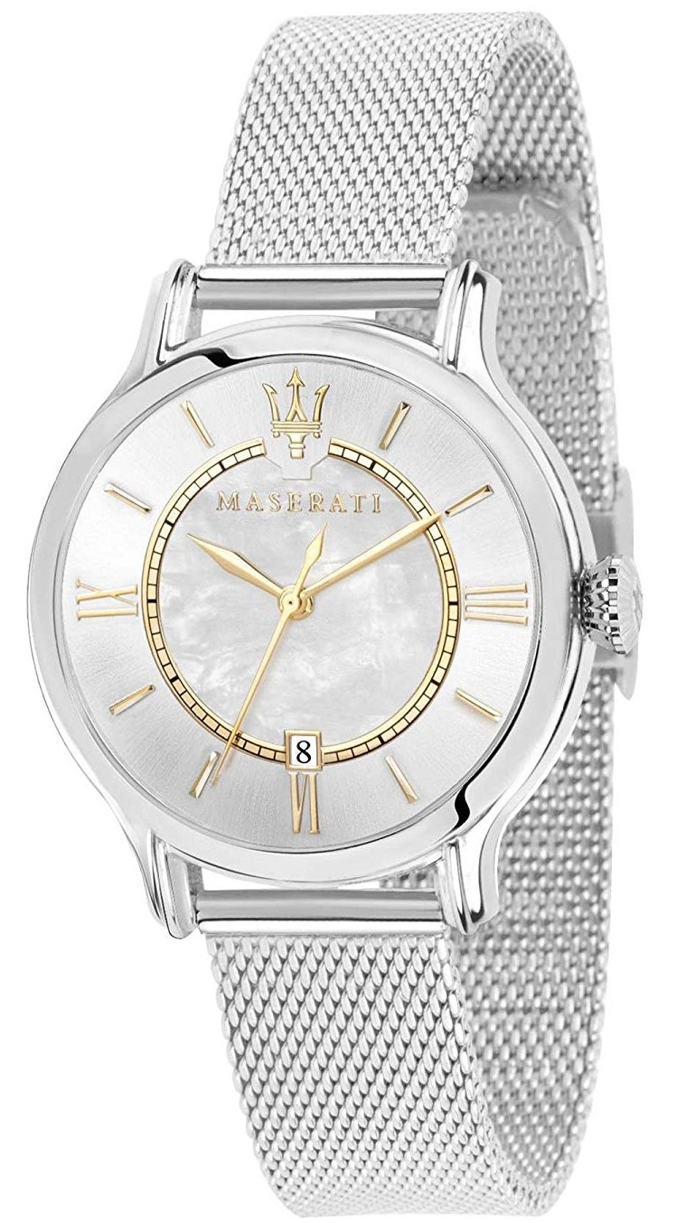 Maserati Women's Epoca Mother of Pearl Dial Stainless Steel Watch R8853118504 