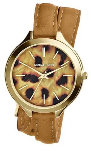 Michael Kors MK2327 Slim Runway Cheetah Wrap Watch