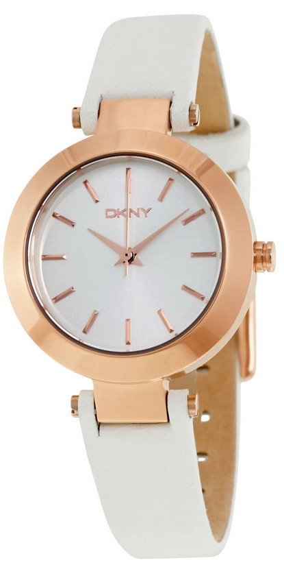 DKNY Women's Stanhope White Dial White Leather Watch NY2405
