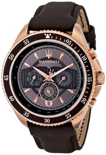 Maserati Men's Brown Dial Leather Strap Watch R8851101006