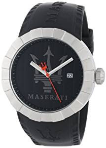 Maserati Men's Tridente Black Rubber R8851103002