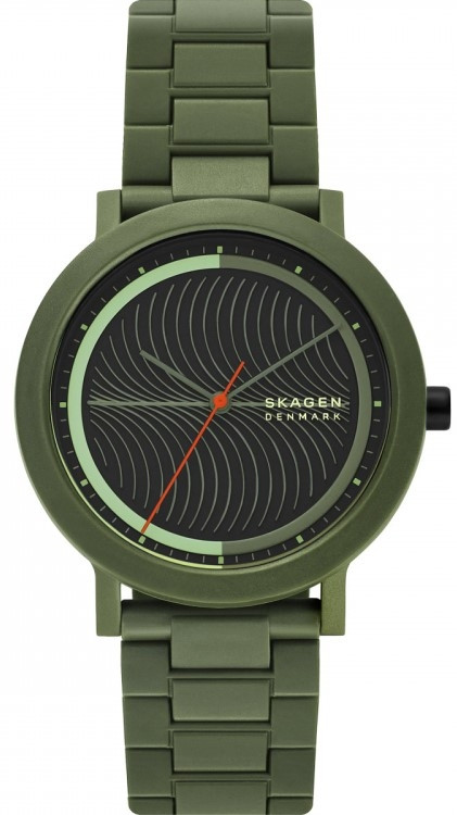 Skagen Men's Aaren Ocean Green Rubber Tide Ocean Material Watch SKW6771