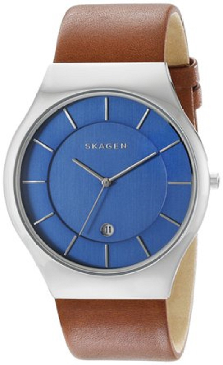 Skagen Men's Grenen Brown Leather Watch SKW6160