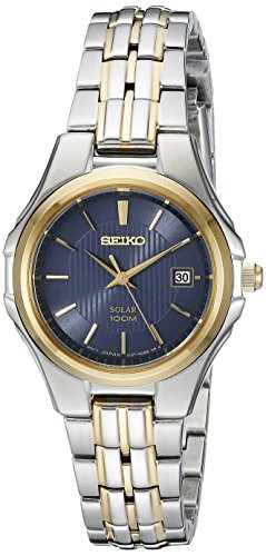 Seiko Women's SUT224 Ladies Dress Solar Analog Display Japanese Quartz Two Tone Watch