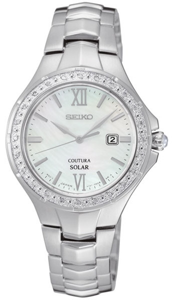 Seiko Coutura Solar Women's Mother of Pearl Dial Stainless Steel Watch SUT239