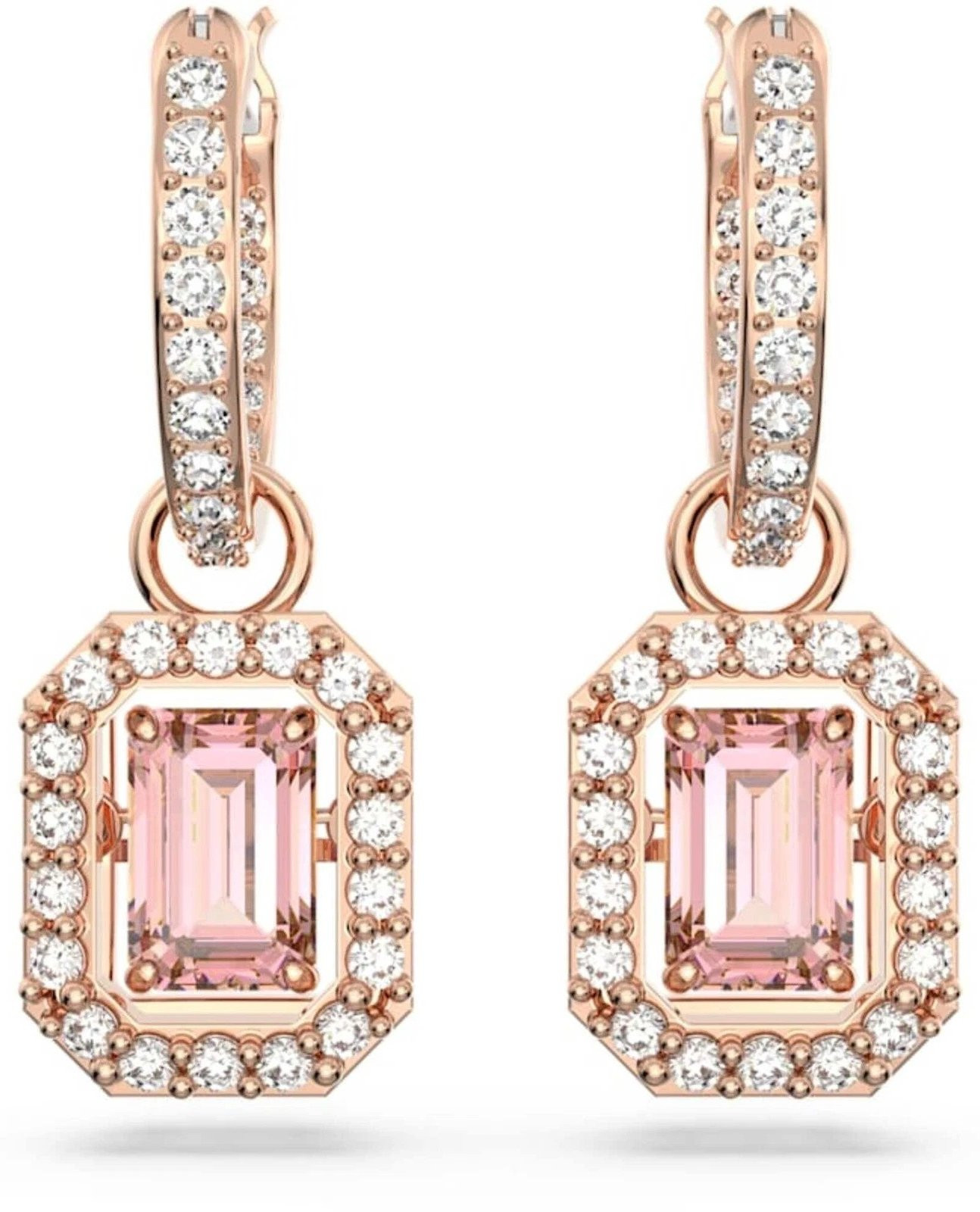 SWAROVSKI Millenia Octagon Cut Drop Earrings in Pink 5649474