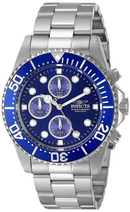 INVICTA Men's Pro Diver Quartz Chronograph Blue Dial Analog Watch 1769