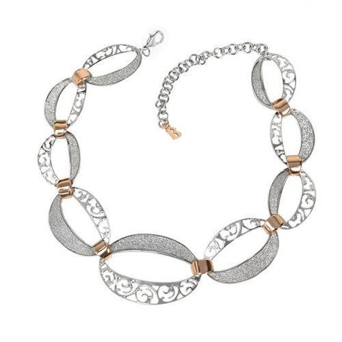 Boccadamo Short Silver Women's Necklace with Glitter