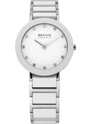 Bering Women’s White Dial Two Tone Ceramic Watch 11429-754