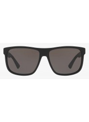 Gucci Men's Rectangle Grey Lens Black Frame Sunglasses GG0010S-001-58