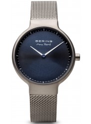 Bering Women's Max René Blue Dial Grey Stainless Steel Watch 15531-077