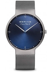 Bering Men's Max René Blue Dial Grey Stainless Steel Watch 15540-077