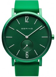 Bering Men's Aurora Green Dial Green Silicone Watch 16940-899